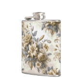 Antique Tinge Yellow Floral Perfektion Flachmann (Links)