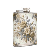 Antique Tinge Yellow Floral Perfektion Flachmann (Rechts)