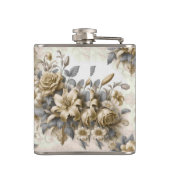 Antique Tinge Yellow Floral Perfektion Flachmann (Rückseite)