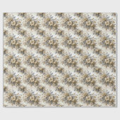 Antique Tinge Yellow Floral Perfektion Geschenkpapier (Flach)