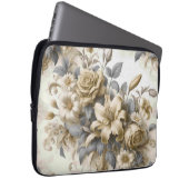 Antique Tinge Yellow Floral Perfektion Laptopschutzhülle (Vorne Rechts)