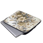 Antique Tinge Yellow Floral Perfektion Laptopschutzhülle (Vorne Knopf)