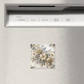 Antique Tinge Yellow Floral Perfektion Magnet (In Situ (Geschirrspüler))