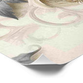 Antique Tinge Yellow Floral Perfektion Poster (Ecke)