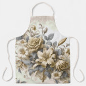 Antique Tinge Yellow Floral Perfektion Schürze (Vorderseite)