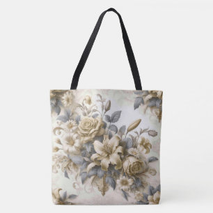 Antique Tinge Yellow Floral Perfektion Tasche