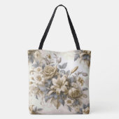 Antique Tinge Yellow Floral Perfektion Tasche (Rückseite)