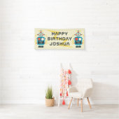 Antique Toy Robot Birthday Banner (Insitu)