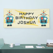 Antique Toy Robot Birthday Banner (Messe)