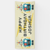 Antique Toy Robot Birthday Banner (Vertikal)