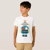 Antique Toy Robot Birthday T-Shirt (Vorne ganz)