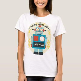 Antique Toy Robot Birthday T-Shirt