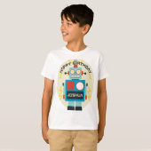 Antique Toy Robot Birthday T-Shirt (Vorne ganz)