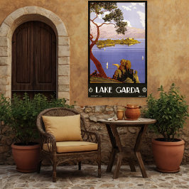 Antique Travel Poster Gardasee Italien 1920