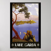 Antique Travel Poster Gardasee Italien 1920 (Vorne)