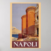 Antique Travel Poster Napoli Neapel Italien 1920 (Vorne)