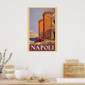 Antique Travel Poster Napoli Neapel Italien 1920 (Küche)