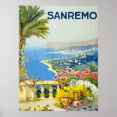 Antique Travel Poster San Remo Italien 1920 (Vorne)