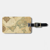 Antique Traveler Map Gepäckanhänger (Vorderseite horizontal)