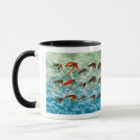 Antique Trout Flies / Lures Coffee Mug Tasse (Links)