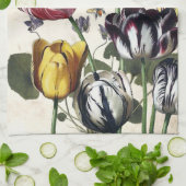 Antique Tulips Küche Geschirrtuch (Gefaltet)