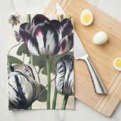 Antique Tulips Küche Geschirrtuch (Viertel Falte)