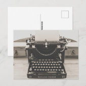 ANTIQUE TYPEWRITER POSTCARDS POSTKARTE (Vorne/Hinten)
