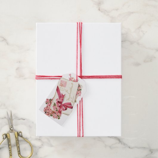 Antique Valentine Bouquet Geschenkanhänger (Mit Garn)