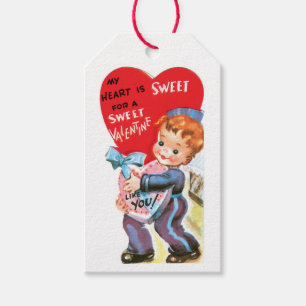 Antique Valentine Boy Heart Geschenkanhänger