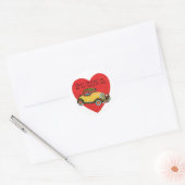 Antique Valentine Car Herzstück Runder Aufkleber (Umschlag)