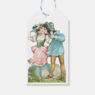 Antique Valentine Couple Geschenkanhänger