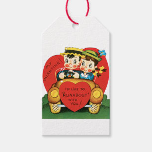 Antique Valentine Couple Herzstück Geschenkanhänger