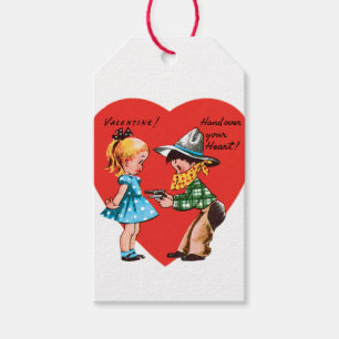Antique Valentine Couple Herzstück Geschenkanhänger