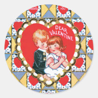 Antique Valentine Couple Herzstück