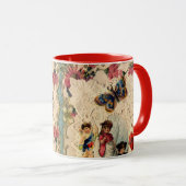 ANTIQUE VALENTINE LACE, CUPID, LIEBER UND SCHALTFL TASSE (VorderseiteRechts)