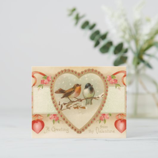 Antique Valentine Postkarte (Stehend Vorderseite)