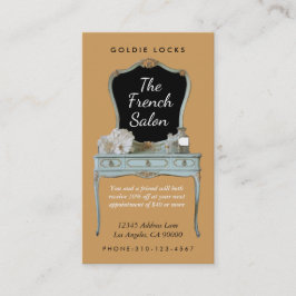 Antique Vanity Hair Makeup Salon Business Cards Empfehlungskarte