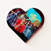 ANTIQUE VENEZIANISCH PUPPETS MASQUERADE MASKEN NOTIZBLOCK (Rückseite)