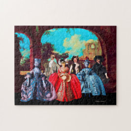 ANTIQUE VENEZIANISCH PUPPETS MASQUERADE MASKEN PUZZLE