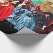 ANTIQUE VENEZIANISCH PUPPETS MASQUERADE PARTY GESCHENKPAPIER (Ecke)