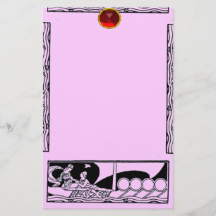 ANTIQUE VESSEL, LOVERS Red Ruby Gem Black Pink Lil Briefpapier
