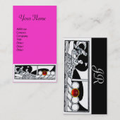 ANTIQUE VESSEL Seefahrt Ruby Pink Schwarz-weiß Visitenkarte (Vorne/Hinten)