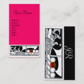 ANTIQUE VESSEL Seefahrt Ruby Pink Schwarz-weiß Visitenkarte (Vorne/Hinten)