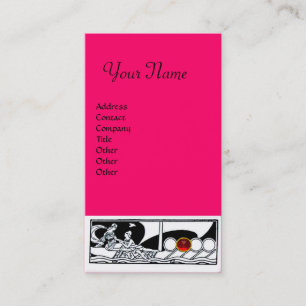 ANTIQUE VESSEL Seefahrt Ruby Pink Schwarz-weiß Visitenkarte