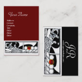 ANTIQUE VESSEL Seereise ,Ruby Red Schwarz-weiß Visitenkarte (Vorne/Hinten)