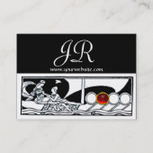 ANTIQUE VESSEL Seereise ,Ruby Red Schwarz-weiß Visitenkarte (Rückseite)