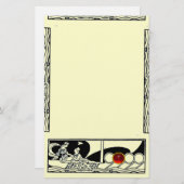 ANTIQUE VESSEL UND LIEBE Red Ruby Gem Black Ivory Briefpapier (Vorne/Hinten)