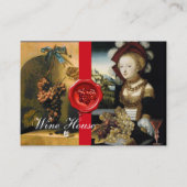 ANTIQUE VINEYARD GRAPEN WEIN VERMUTEN ROTEN WAX SI VISITENKARTE (Rückseite)