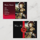 ANTIQUE VINEYARD GRAPEN WEIN VERMUTEN ROTEN WAX SI VISITENKARTE (Vorne/Hinten)