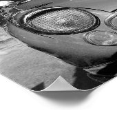 ANTIQUE VINTAGE b&w CLASSIC CAR POSTER (Ecke)